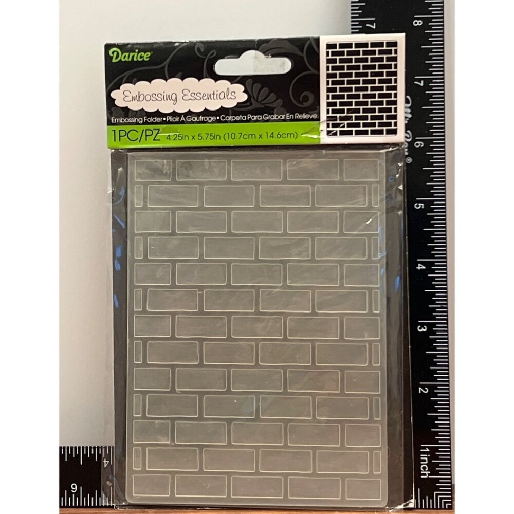 2013 DARICE 1218-108 BRICK PATTERN EMBOSSING ESSENTIALS FOLDER